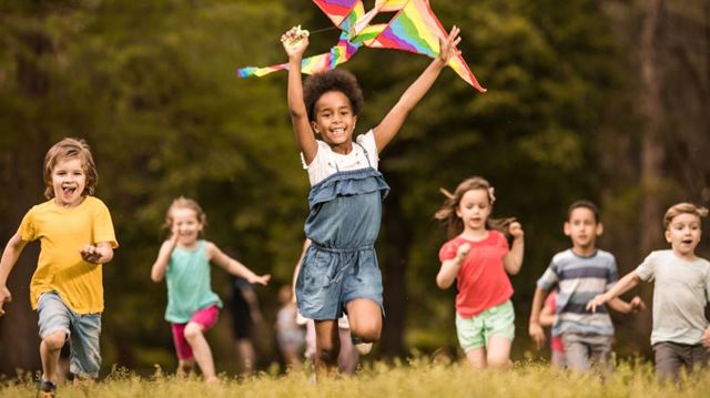 Kids with kite